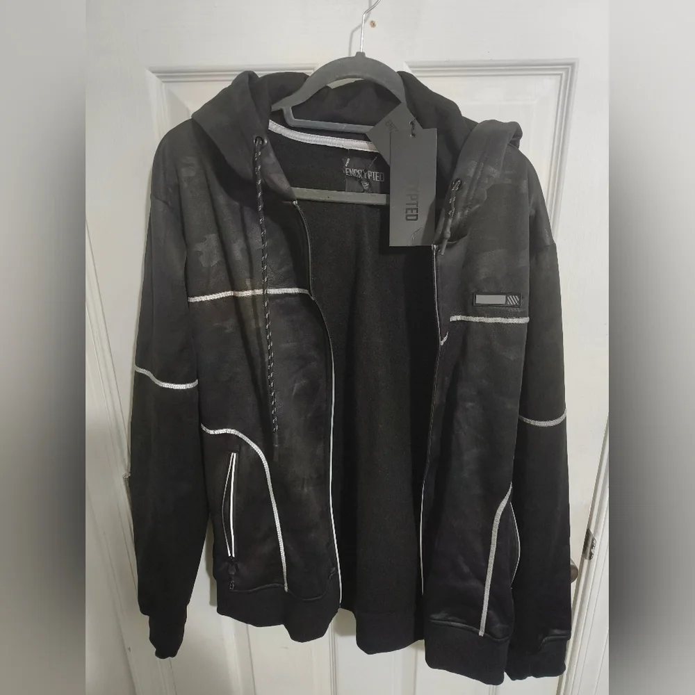 Black Reflective Men's Sweater